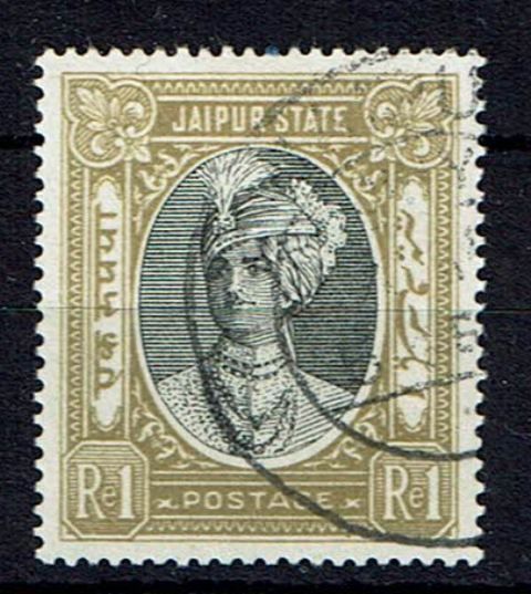 Image of Indian Feudatory States ~ Jaipur SG 67 FU British Commonwealth Stamp